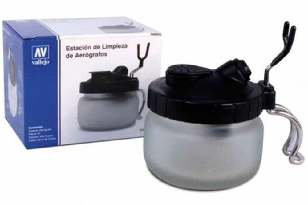 Vallejo CLEANING STATION WITH AIRBRUSH HOLDER 3 Vallejo CLEANING STATION WITH AIRBRUSH HOLDER