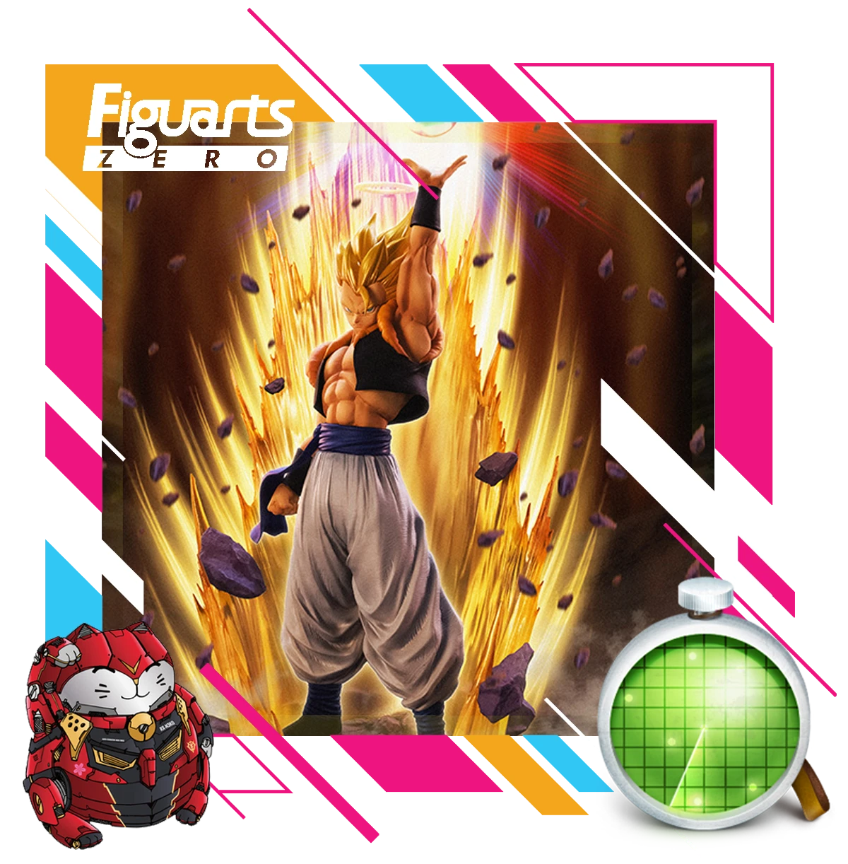 BANDAI DBZ FIGUARTS ZERO SUPER SAIYAN GOGETA FUSION REBORN 28cm 3 BANDAI DBZ FIGUARTS ZERO SUPER SAIYAN GOGETA FUSION REBORN 28cm