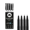 MOLOTOW BLACKLINER ETUI SET 1 4PCS -Célèbre Jouets Magasin feutres fins noirs molotow blackliner set 1 2