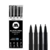 MOLOTOW BLACKLINER ETUI SET 3 4PCS -Célèbre Jouets Magasin feutres fins noirs molotow blackliner set 3