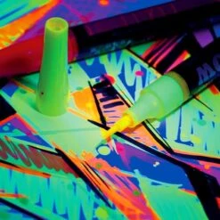 MOLOTOW PUMP SOFTLINER UV FLUORESCENT 1MM WALLET BASIC SET 1 6PCS -Célèbre Jouets Magasin marker molotow uv fluorescent lumiere noire