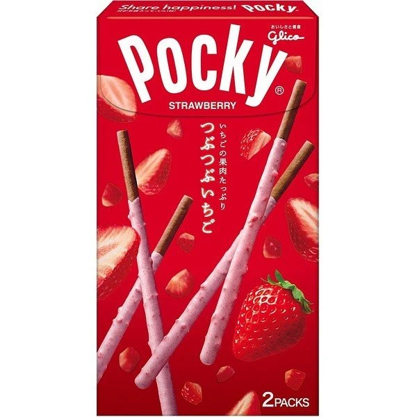 GLICO POCKY CHUNKY STRAWBERRY (TSUBU TSUBU ICHIGO) 55G 3 GLICO POCKY CHUNKY STRAWBERRY (TSUBU TSUBU ICHIGO) 55G
