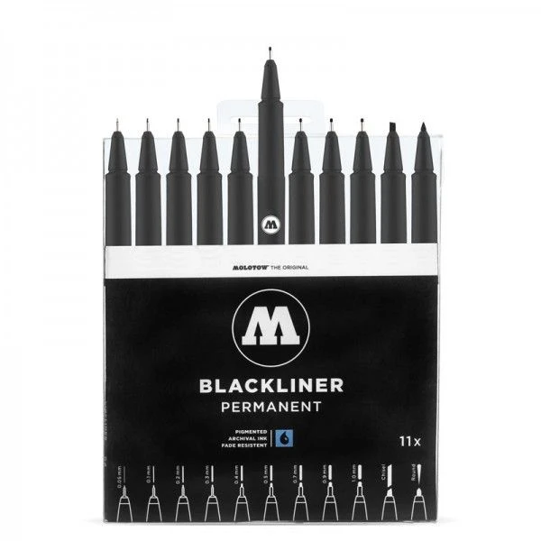 MOLOTOW BLACKLINER WALLET COMPLETE SET 11PCS 4 MOLOTOW BLACKLINER WALLET COMPLETE SET 11PCS – Image 2