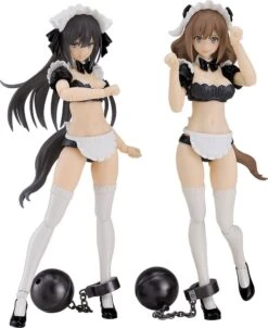 MAX FACTORY Guilty Princess Figurine PLAMAX GP-07 Underwear Body Girl Ran & Jelly: Maid Ver. Set 16 Cm