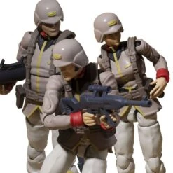 MEGAHOUSE MOBILE SUIT GUNDAM PACK 3 FIGURINES G.M.G. EARTH FEDERATION ARMY SOLDIERS 10 CM -Célèbre Jouets Magasin x meho830563 c